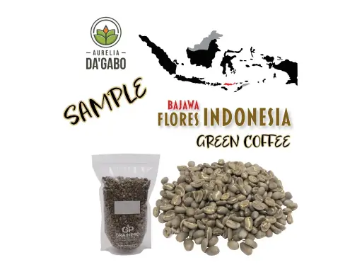 [SCOGR-FBJW-PASW-100g] SAMPLE Green Coffee "NGOWAMAWO" Da'Gabo, Grade 1 Arabica, Flores Bajawa Indonesia, Semi Washed